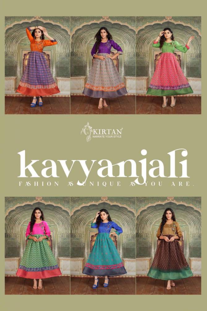 Kirtan Kavyanjali Fancy Ethnic Wear Designer Anarkali Kurti Collection